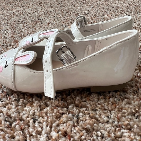 Gymboree White and Pink Dress Shoes with Bunny Design - Picture 3 of 5